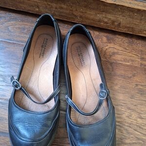 Rockport Black Mary Jane Strap Flats